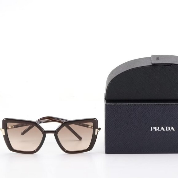 Prada SPR09W Geometric Sunglasses with Case and Box - Picture 1 of 3